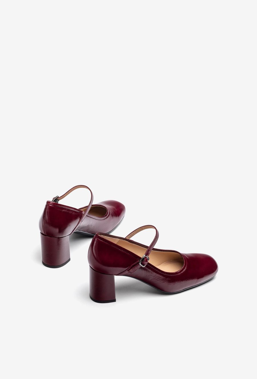 Ballerines Mary Jane à talon carré Unisa - Rouge