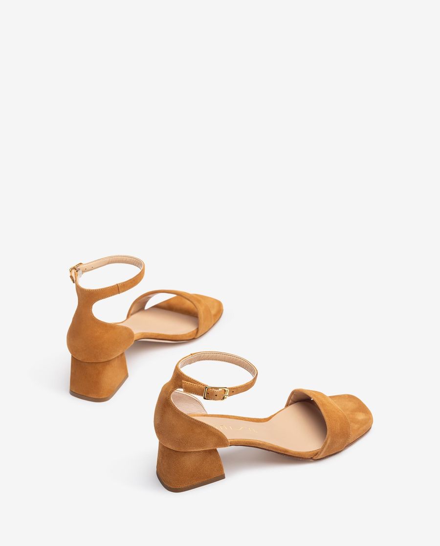 Sandales compensées à talon carré Unisa pour femme - Marron