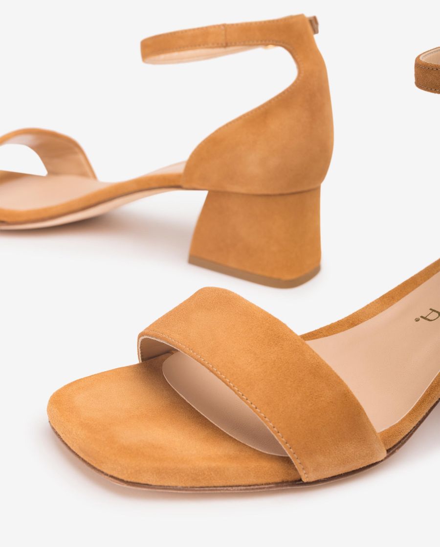 Sandales compensées à talon carré Unisa pour femme - Marron