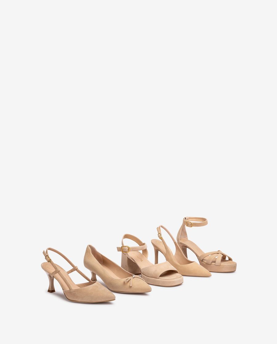 Escarpins à talon orné assorti Unisa pour femme - Beige