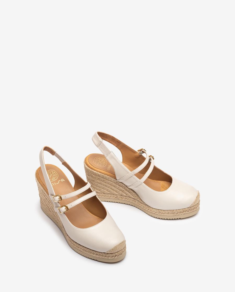 Espadrilles hautes à bride arrière Unisa Femme - Blanc