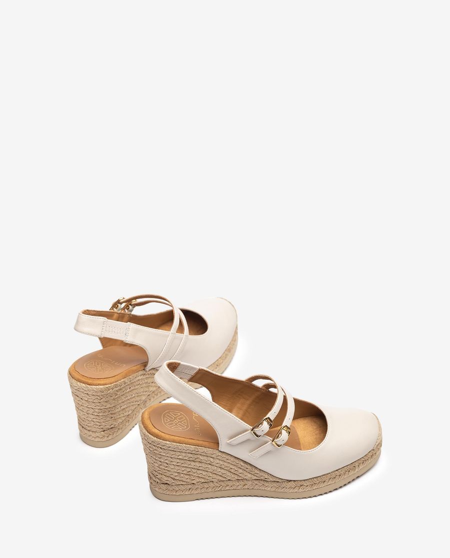 Espadrilles hautes à bride arrière Unisa Femme - Blanc