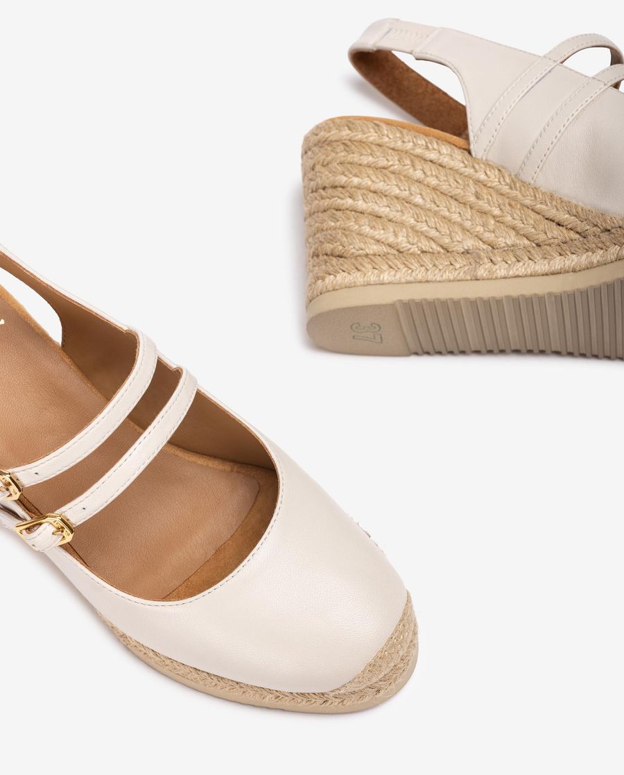 Espadrilles hautes à bride arrière Unisa Femme - Blanc