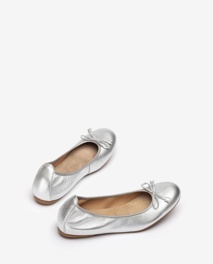 Ballerines Unisa à bout rond pour femme - Argenté