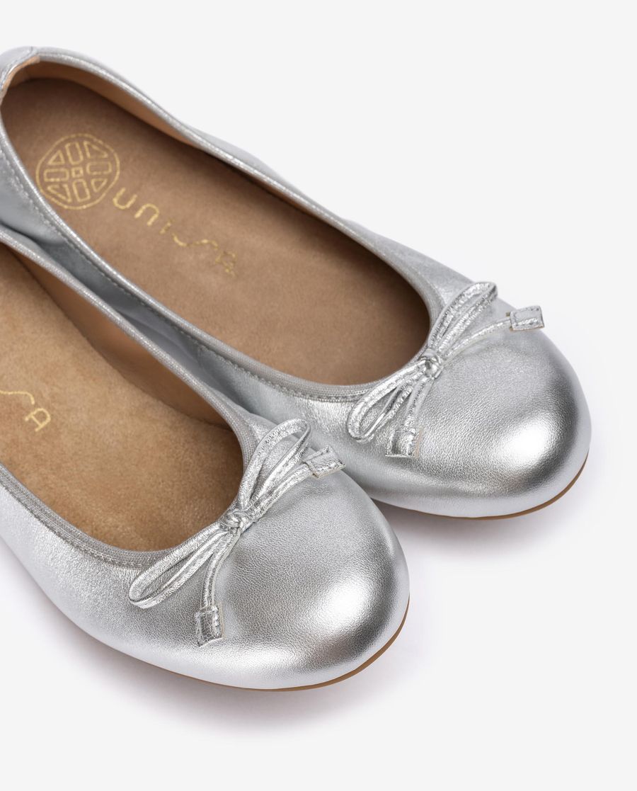 Ballerines Unisa à bout rond pour femme - Argenté