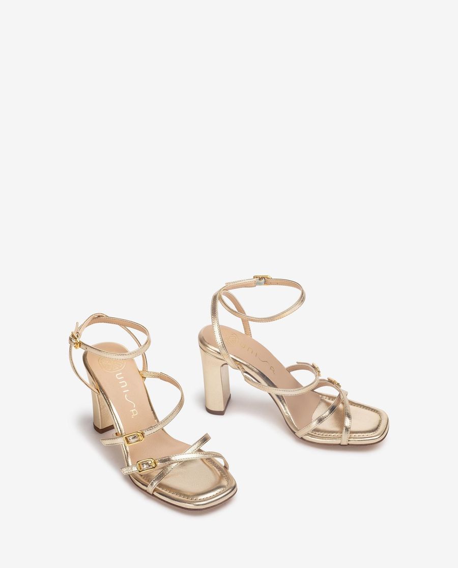 Sandales Unisa à lanières et talons hauts pour femme - Doré