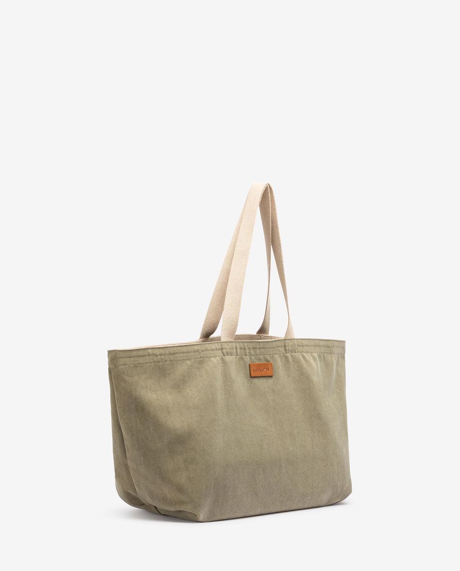 Sac de plage maxi en tissu recyclé Unisa pour femme - Vert