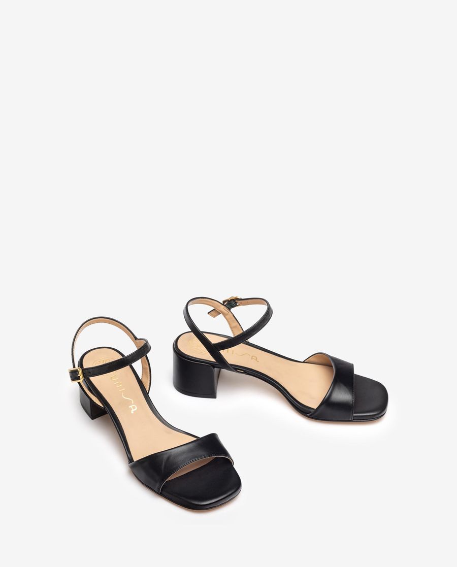 Sandale à talon carré Unisa pour femme - Noir