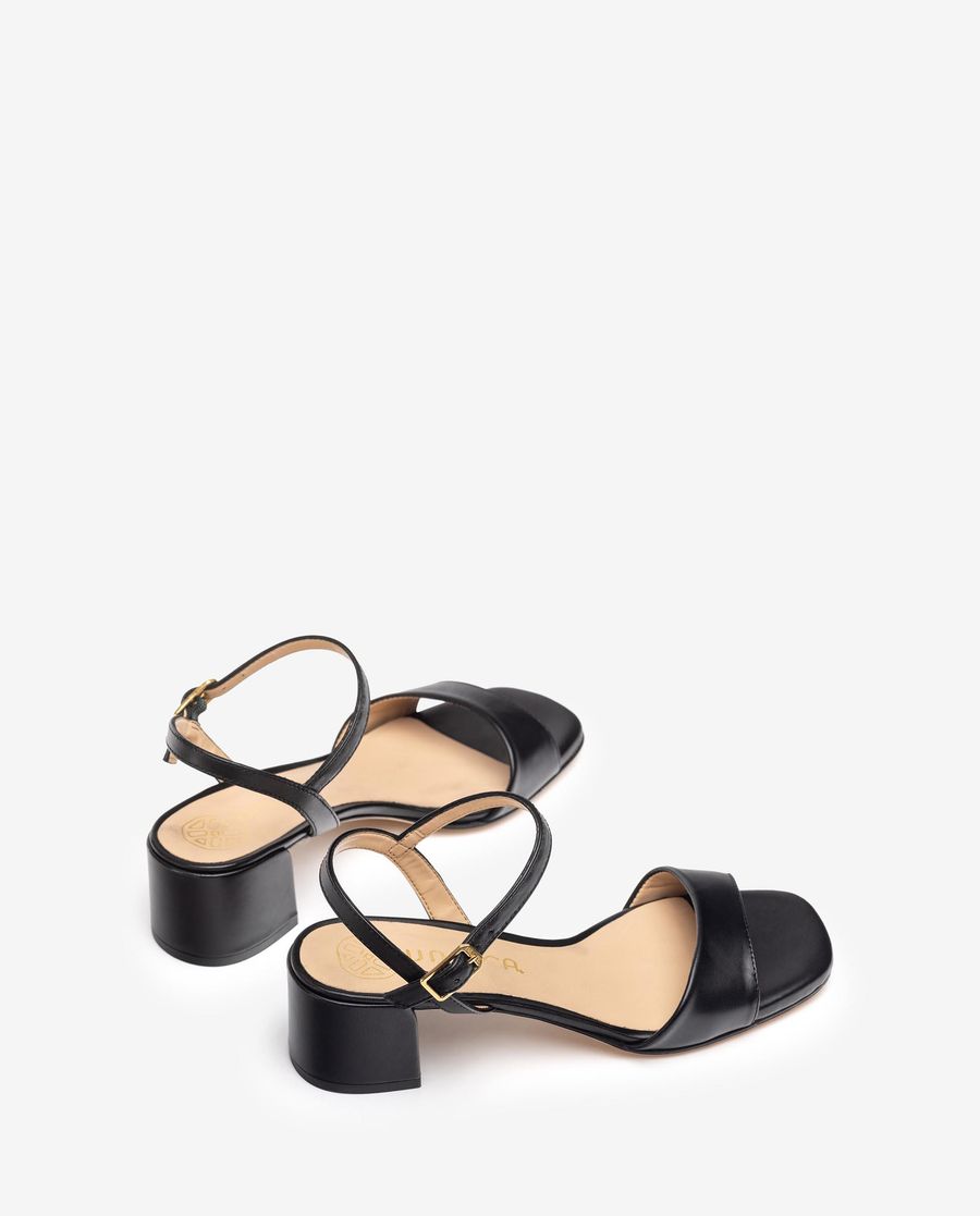 Sandale à talon carré Unisa pour femme - Noir