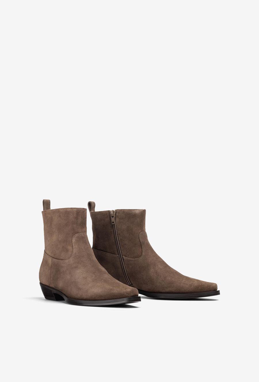 Bottines plates style cowboy Unisa pour femme - Marron