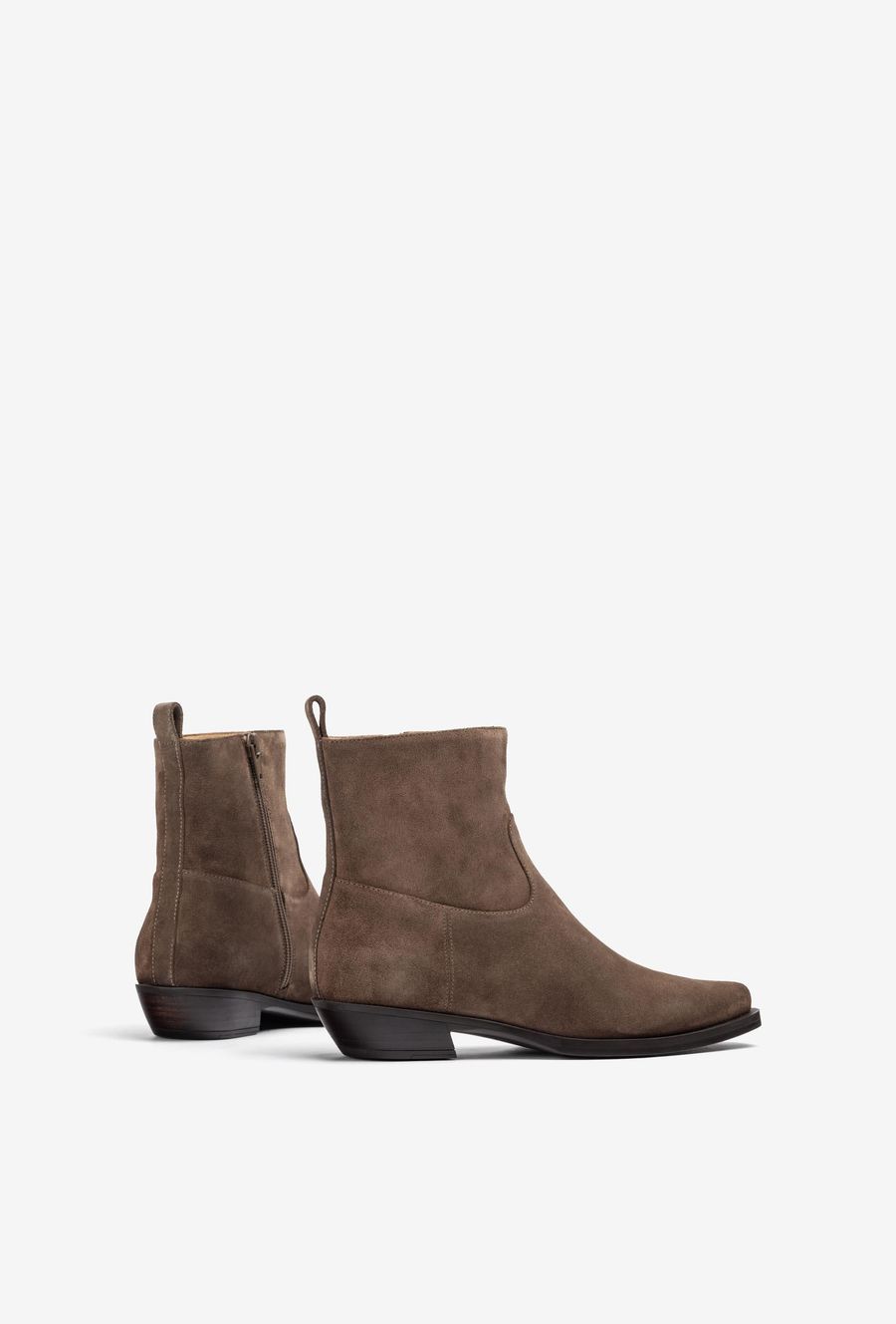 Bottines plates style cowboy Unisa pour femme - Marron