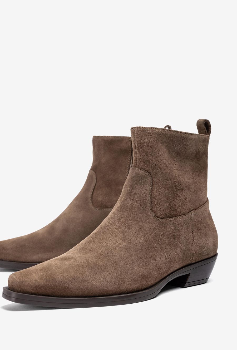 Bottines plates style cowboy Unisa pour femme - Marron