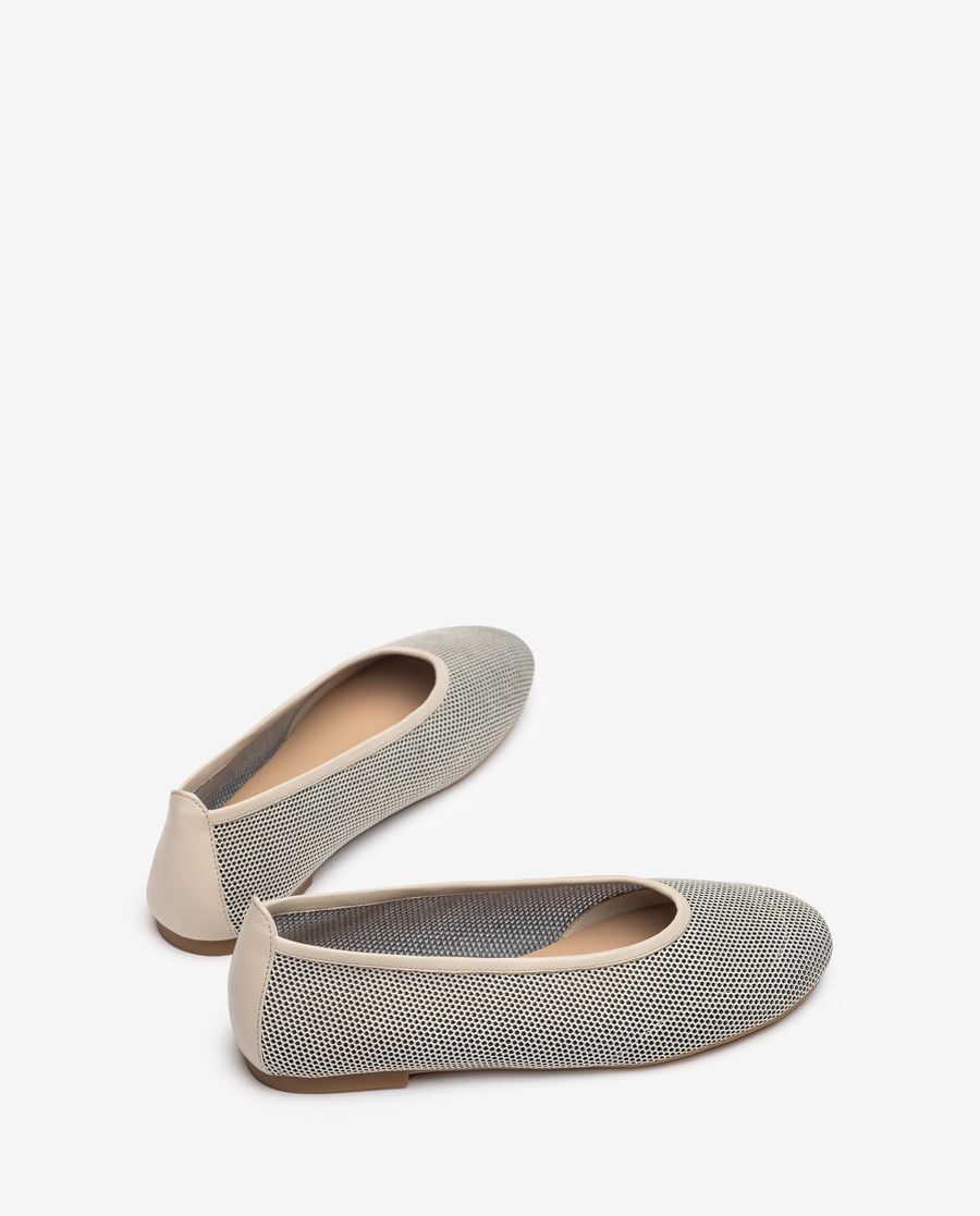 Unisa Ballerines en résille pour femme - Blanc