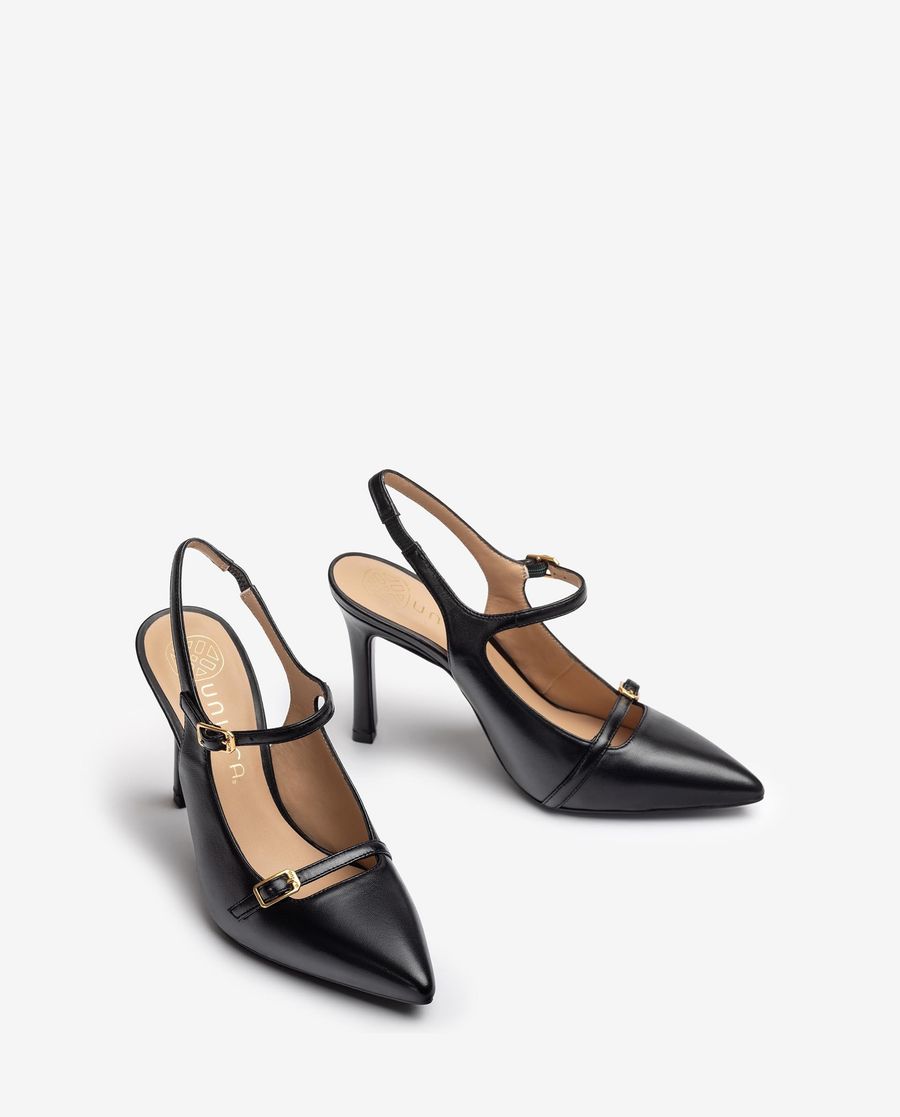 Sandales Unisa Femme à bride arrière et boucles - Noir