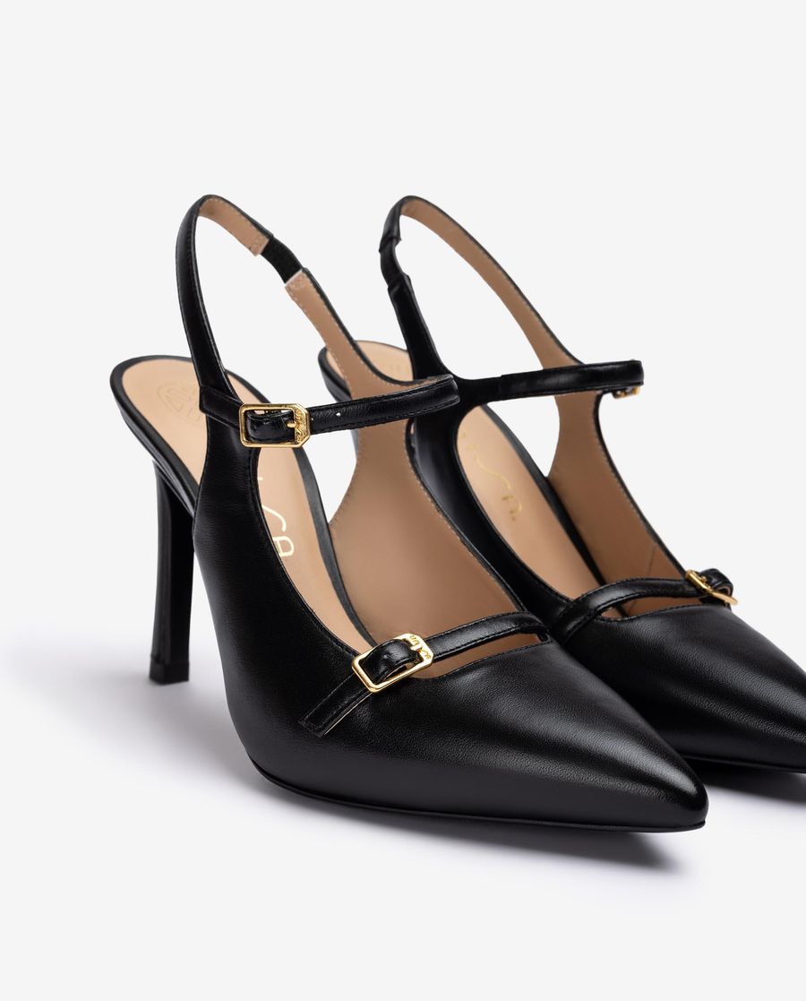 Sandales Unisa Femme à bride arrière et boucles - Noir