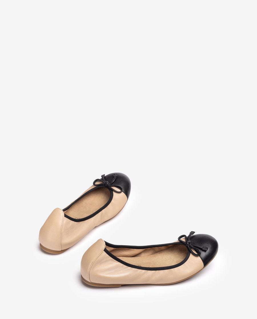 Ballerines Unisa Femme à bout contrasté - Beige