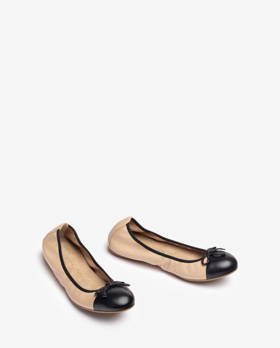 Ballerines Unisa Femme à bout contrasté - Beige