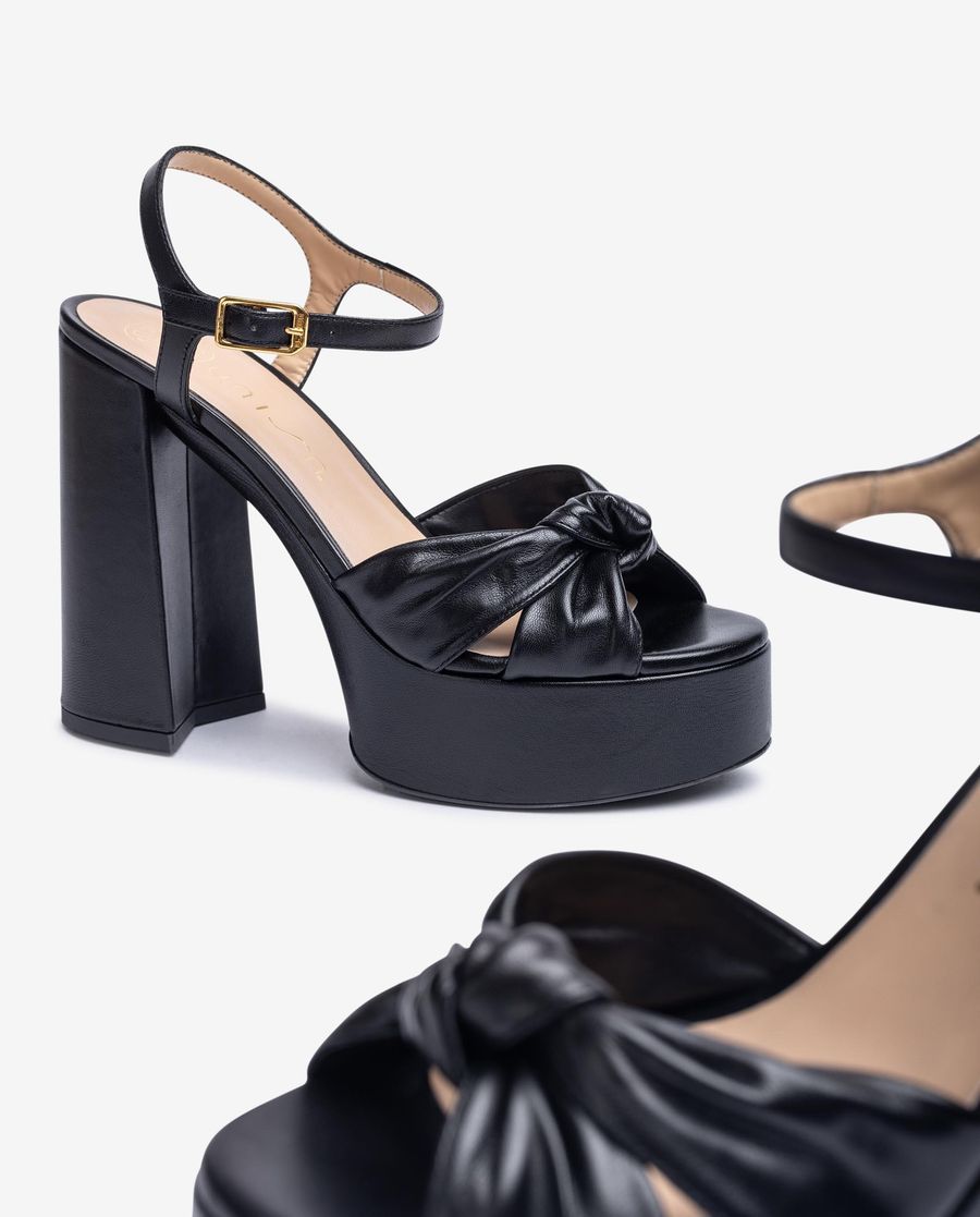 Sandales à talons hauts et plateforme Unisa pour femme - Noir