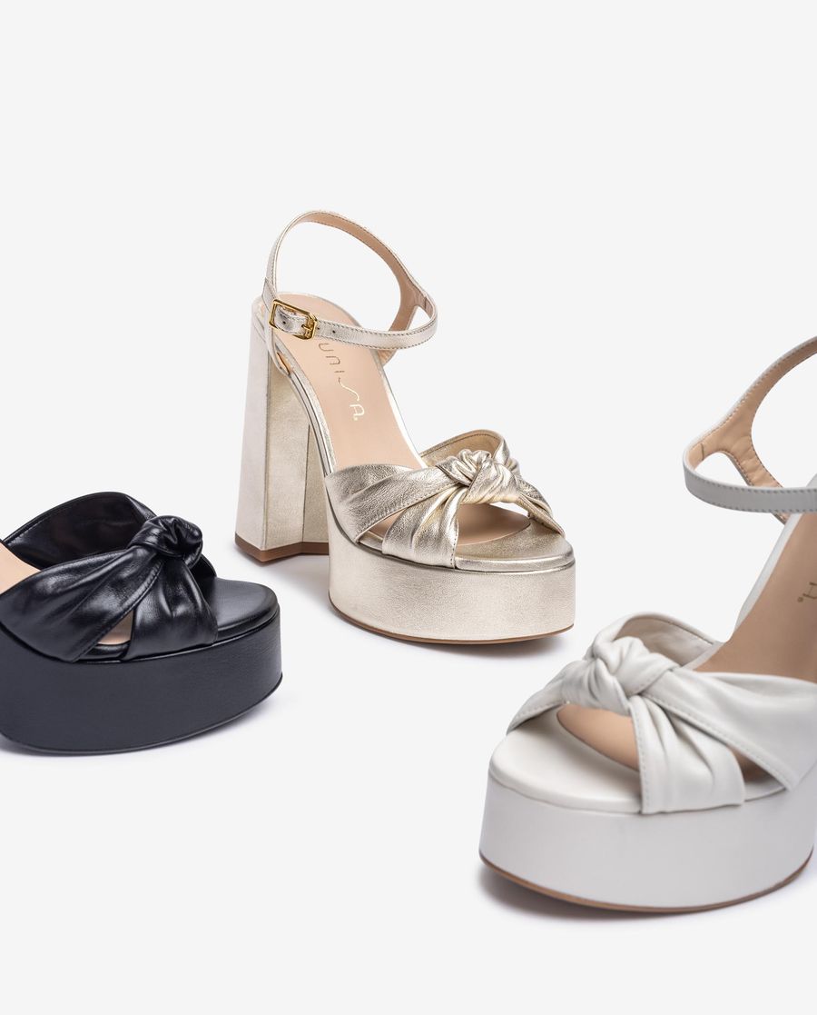 Sandales à talons hauts et plateforme Unisa pour femme - Noir