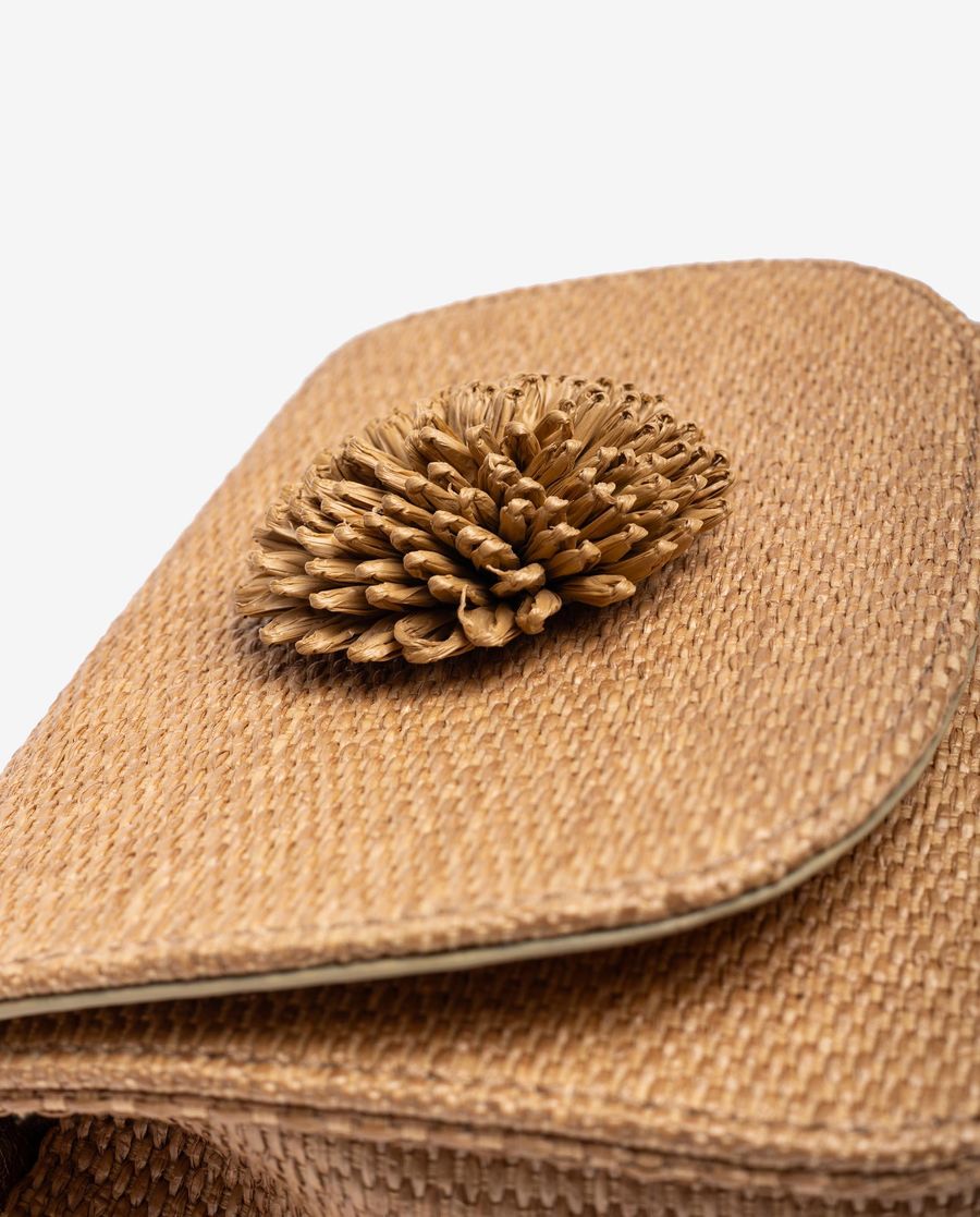 Sac en raphia orné Unisa Femme - Marron