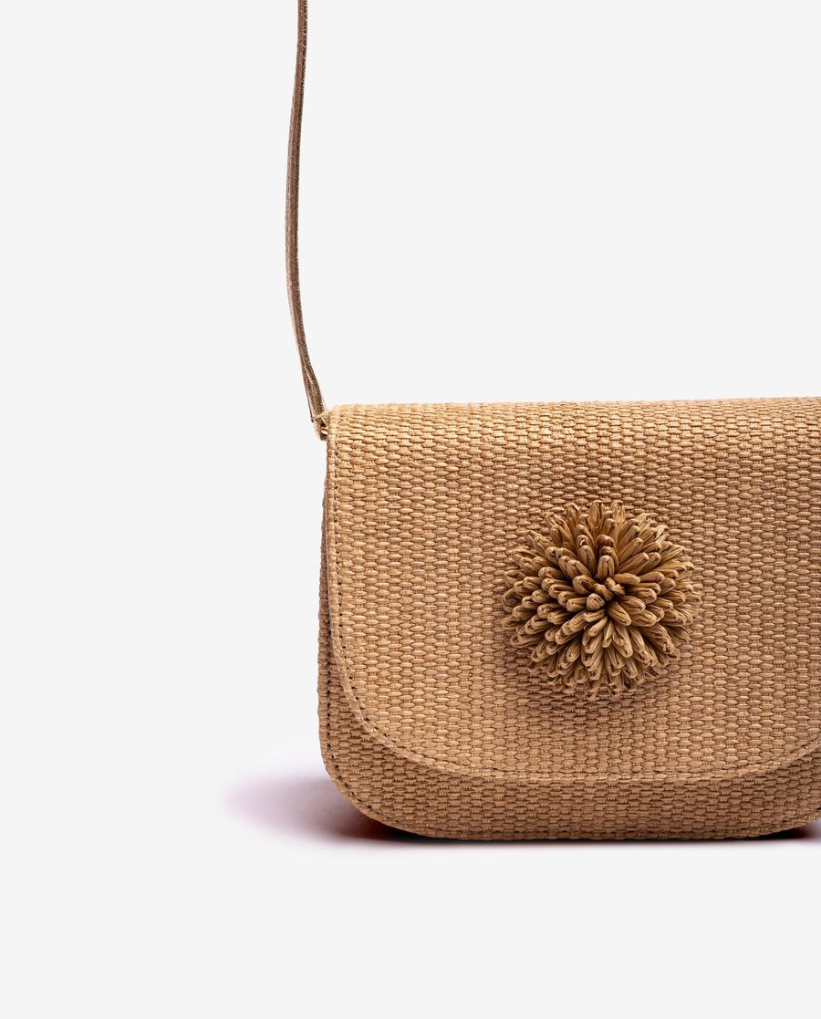 Sac en raphia orné Unisa Femme - Marron