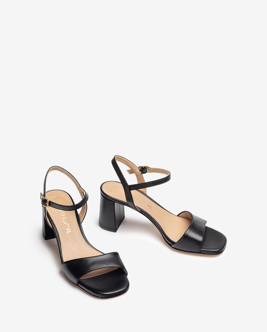 Sandales en cuir Unisa pour femme - Noir