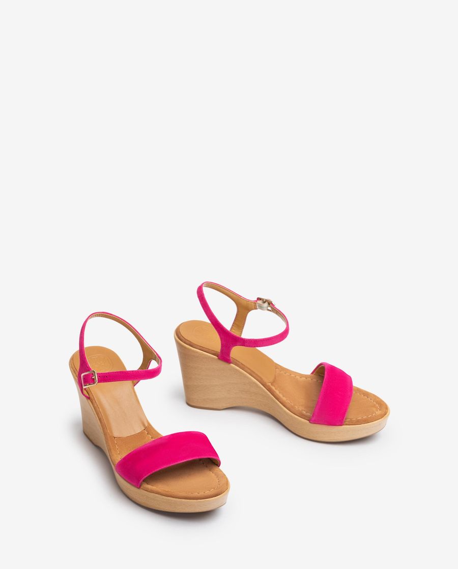 Sandales carrées en daim Unisa pour femme - Rose