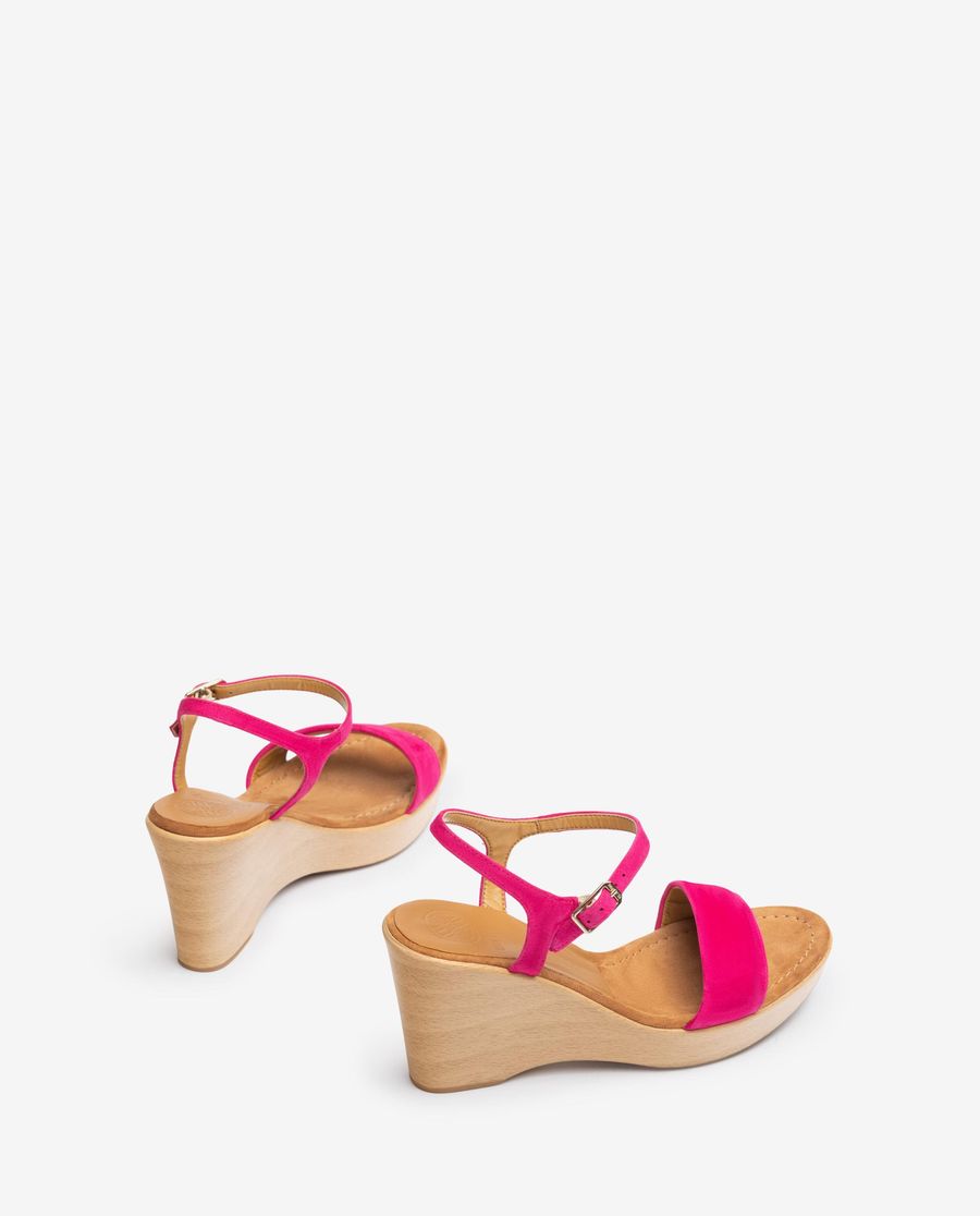 Sandales carrées en daim Unisa pour femme - Rose