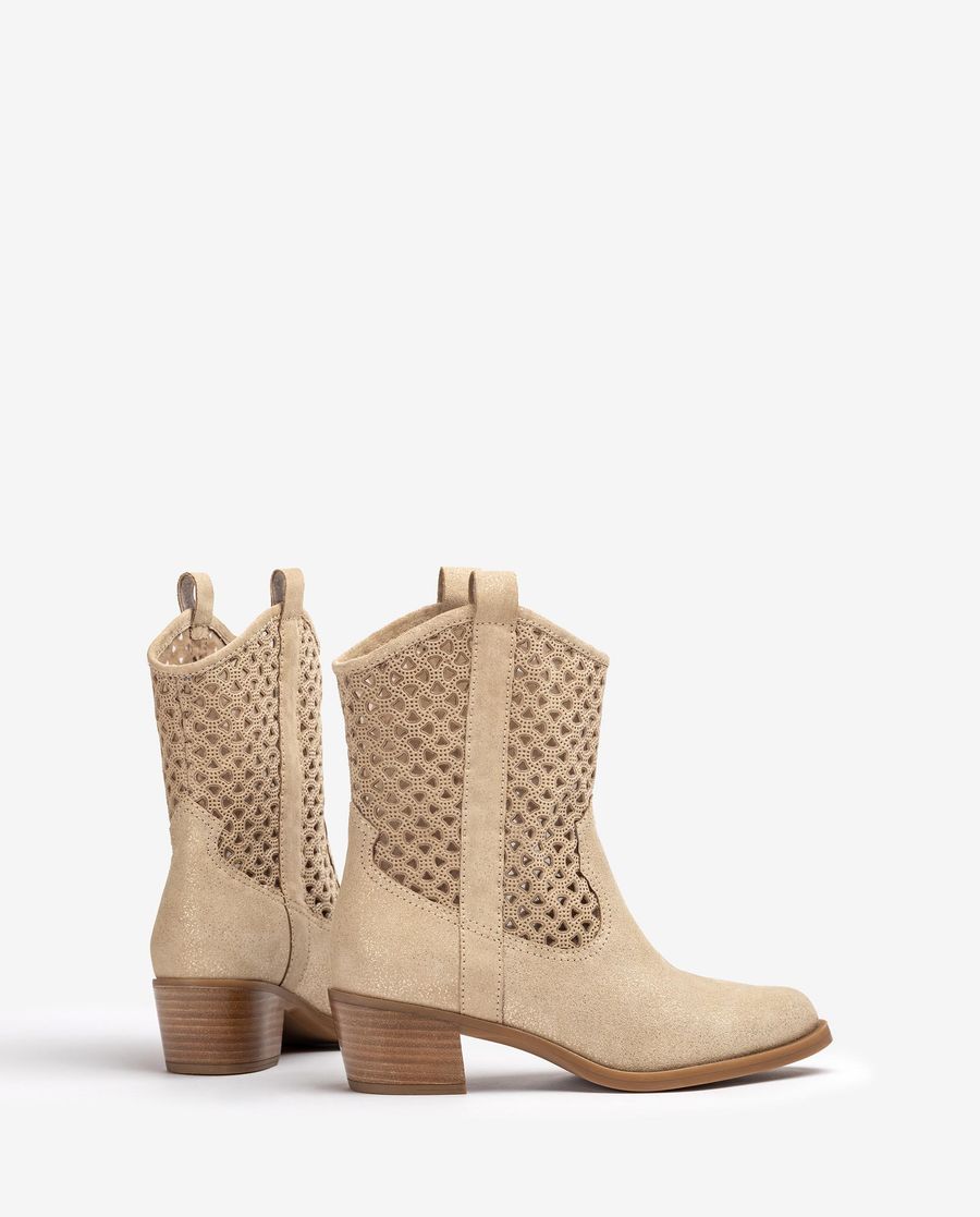 Bottes cowboy Unisa avec perforations - Doré