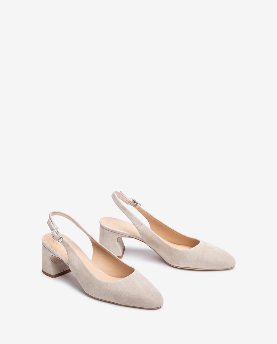 Sandales à bride arrière et bout rond Unisa pour femme - Beige