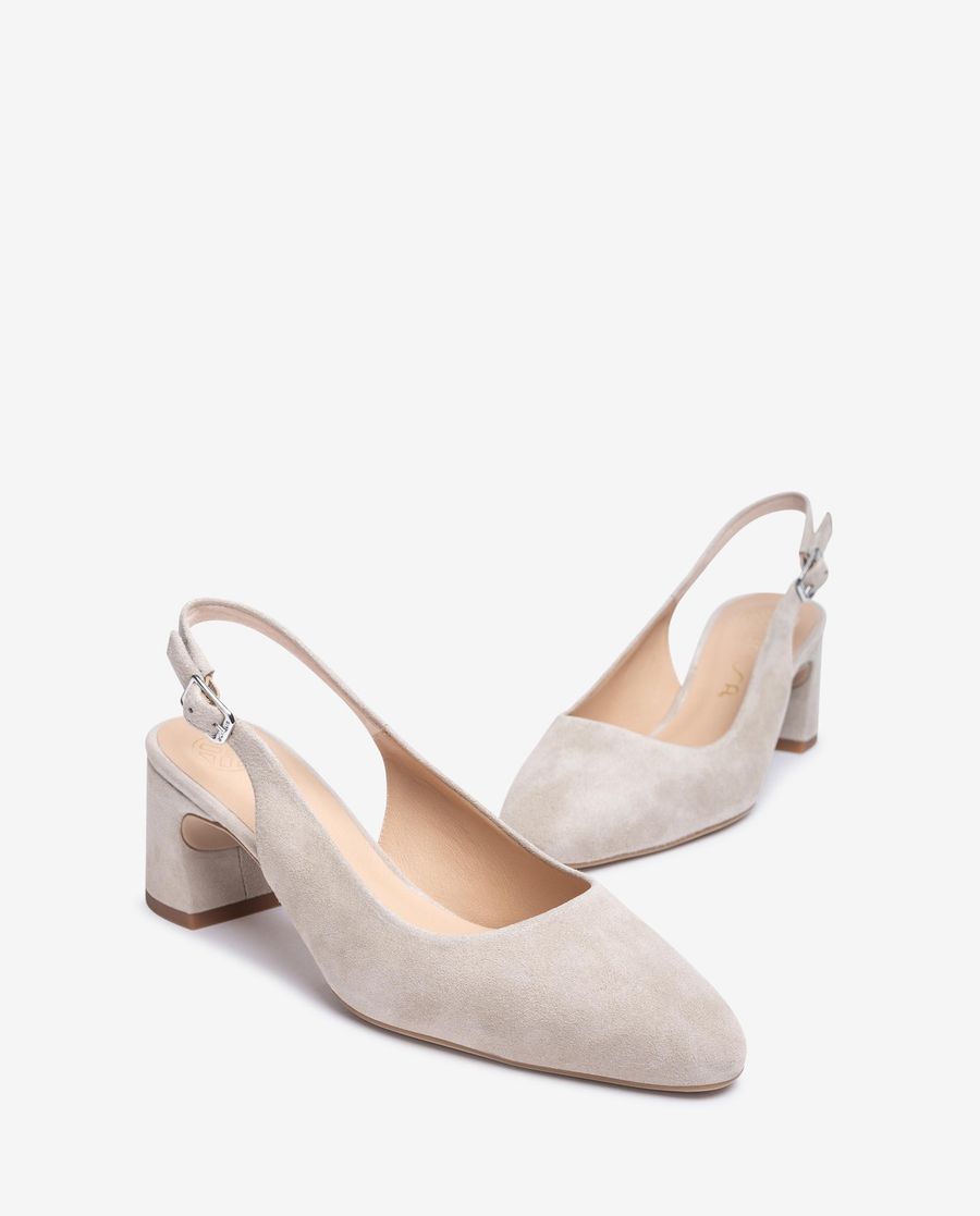 Sandales à bride arrière et bout rond Unisa pour femme - Beige