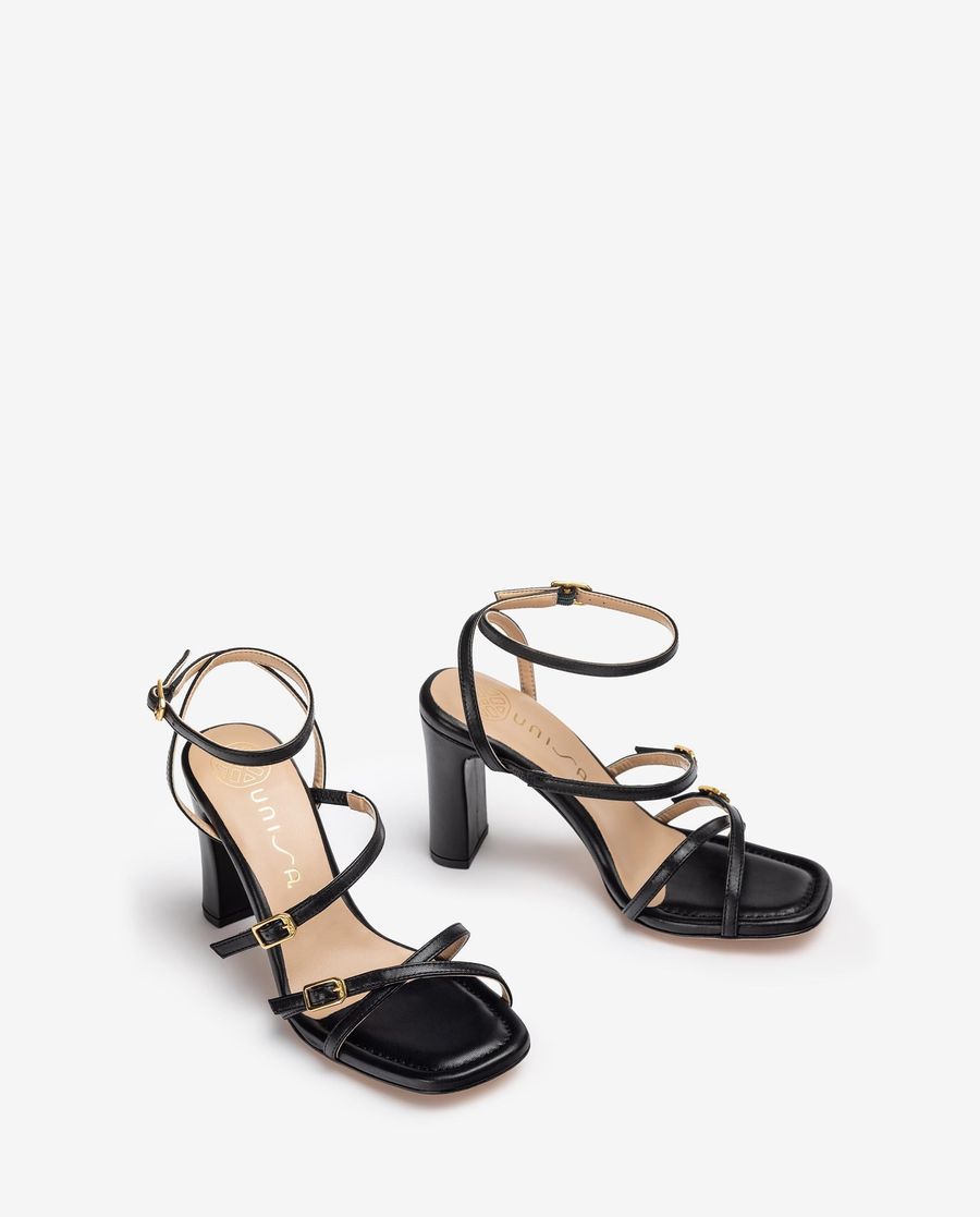 Sandales à talons hauts et lanières Unisa pour femme - Noir