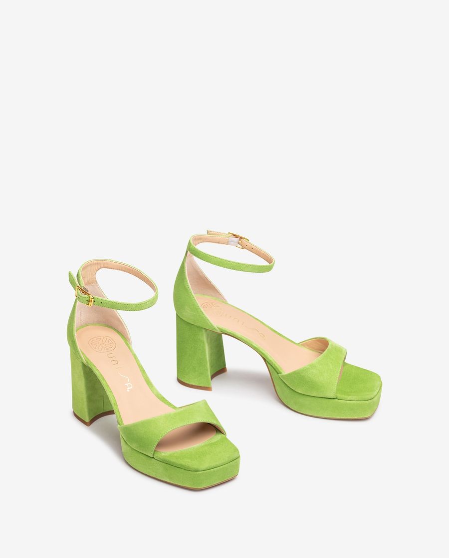 Sandales habillées Unisa pour femme avec tige et talon - Vert