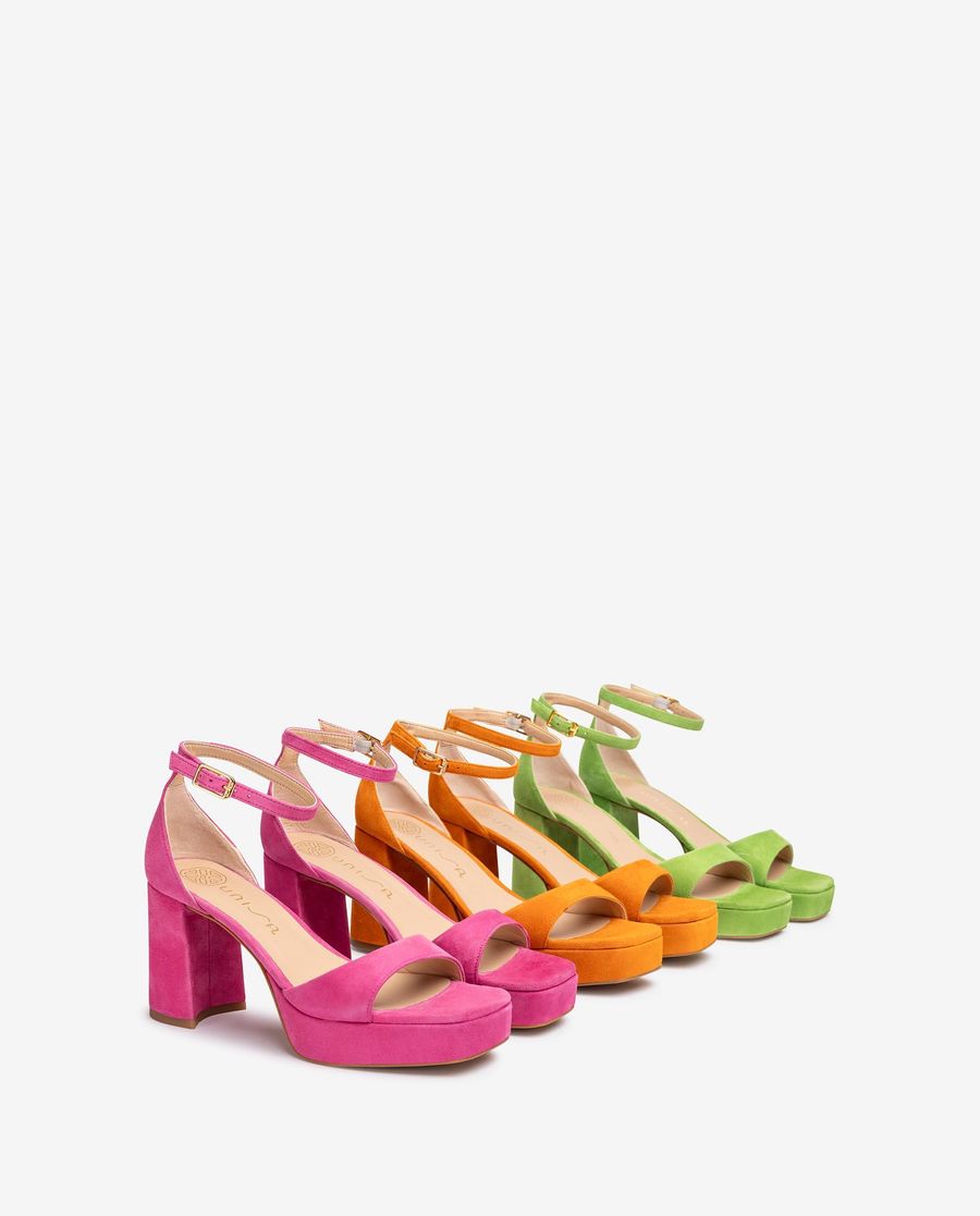 Sandales habillées à talon carré Unisa Femme - Rose