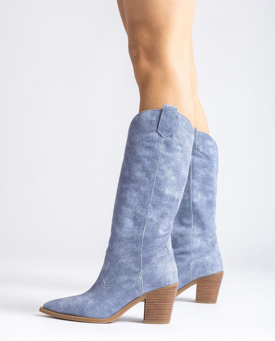 Bottes western Unisa pour femme - Bleu
