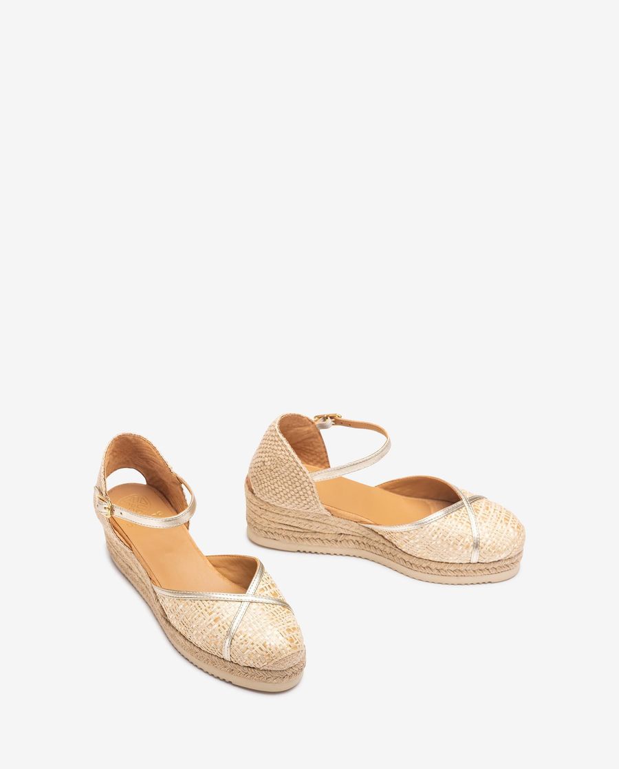Espadrilles Unisa avec tige en raphia pour femme - Beige