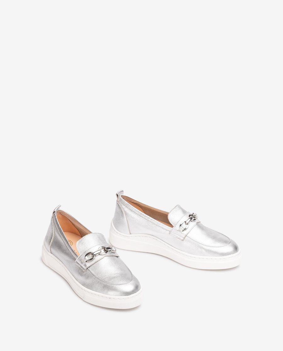 Mocassins sport Unisa pour femme - Argenté