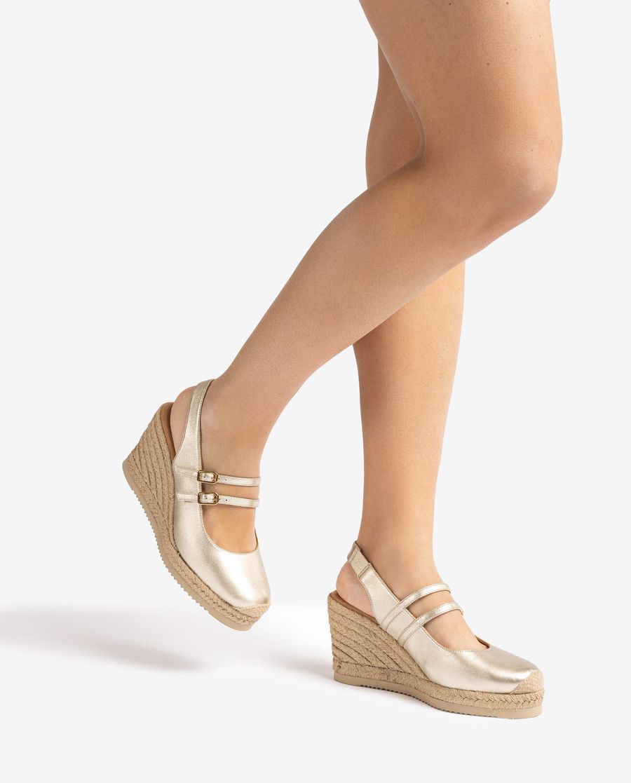 Escarpins à bride arrière Unisa Femme Espadrille - Doré