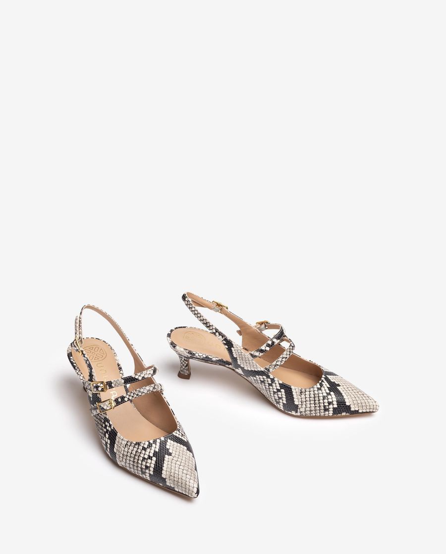 Sandales à bride arrière Unisa pour femme Boucles - Ivoire