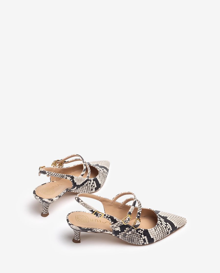Sandales à bride arrière Unisa pour femme Boucles - Ivoire