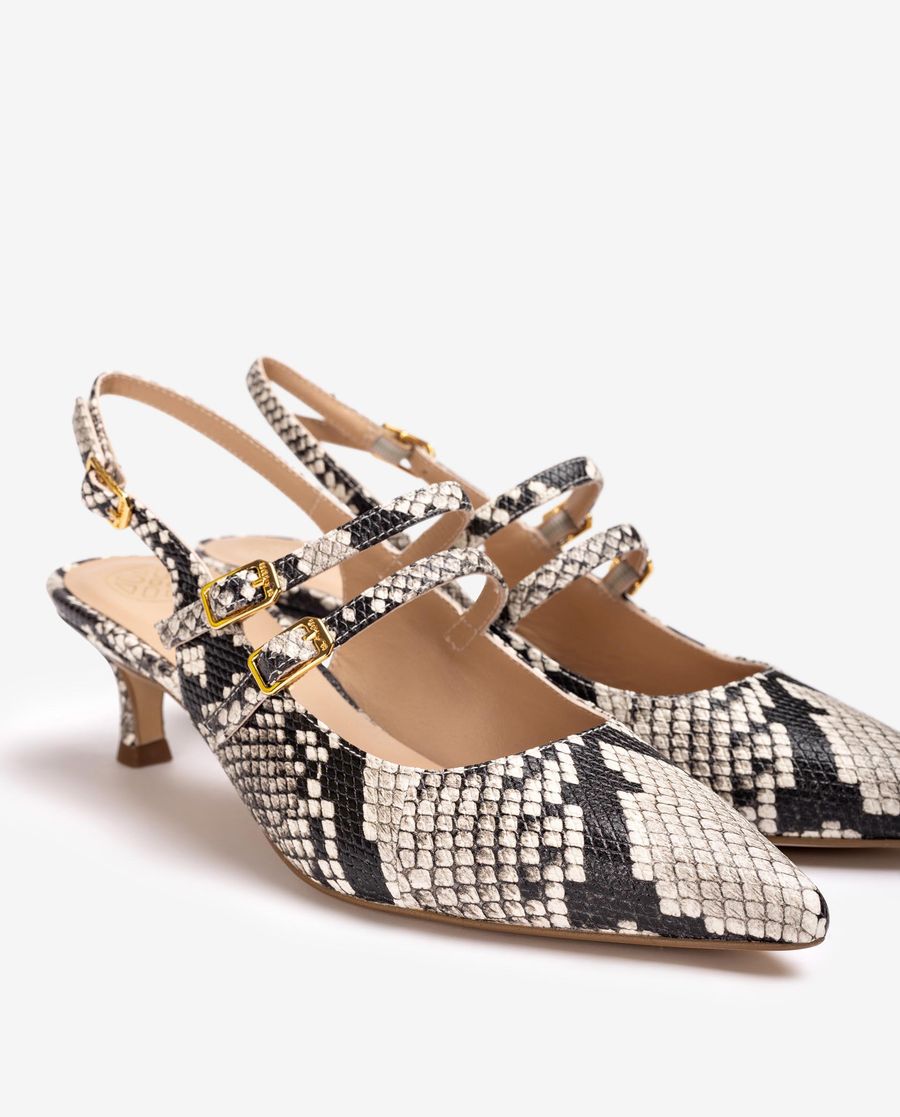 Sandales à bride arrière Unisa pour femme Boucles - Ivoire