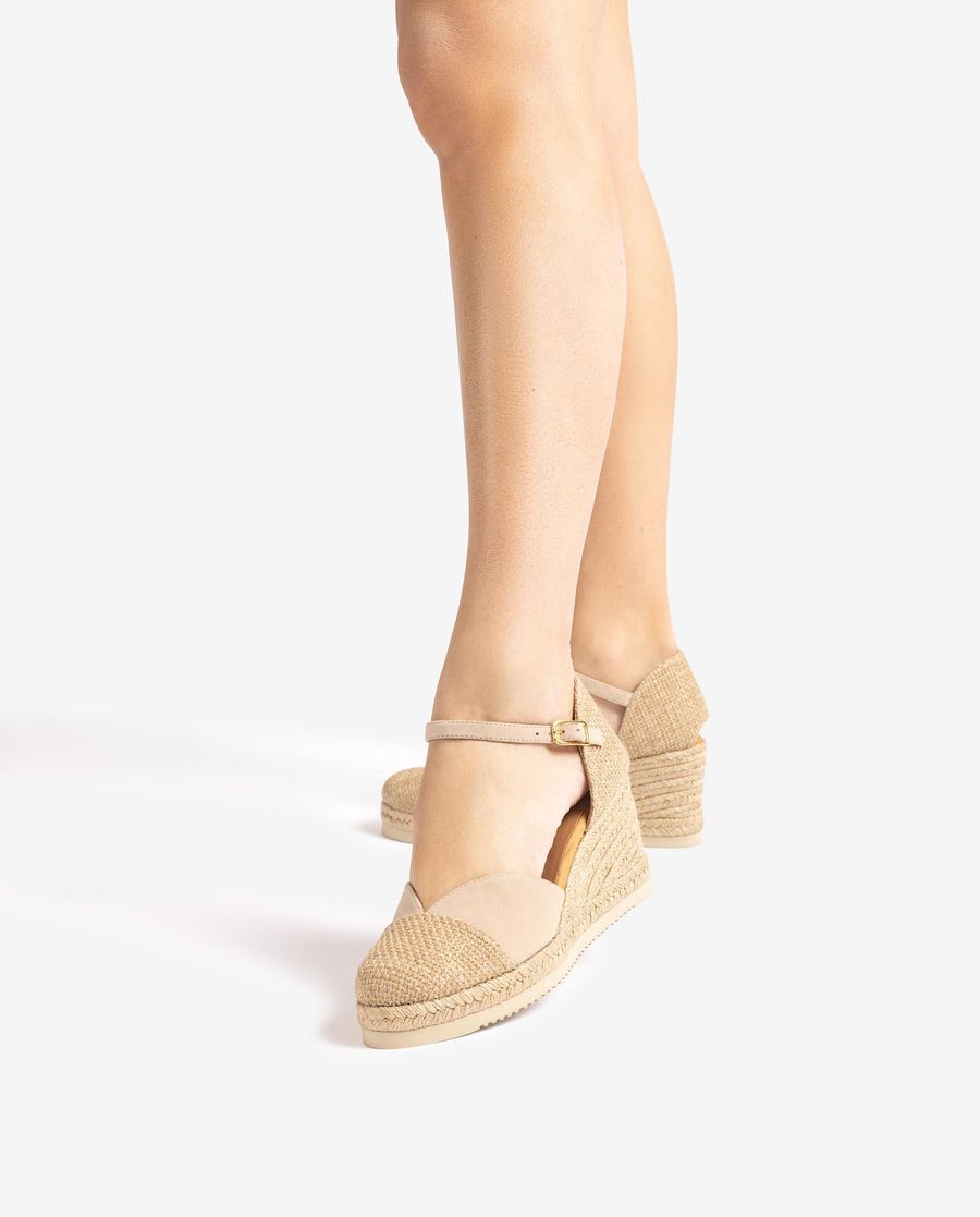 Espadrilles en lin écologique Unisa pour femme - Beige
