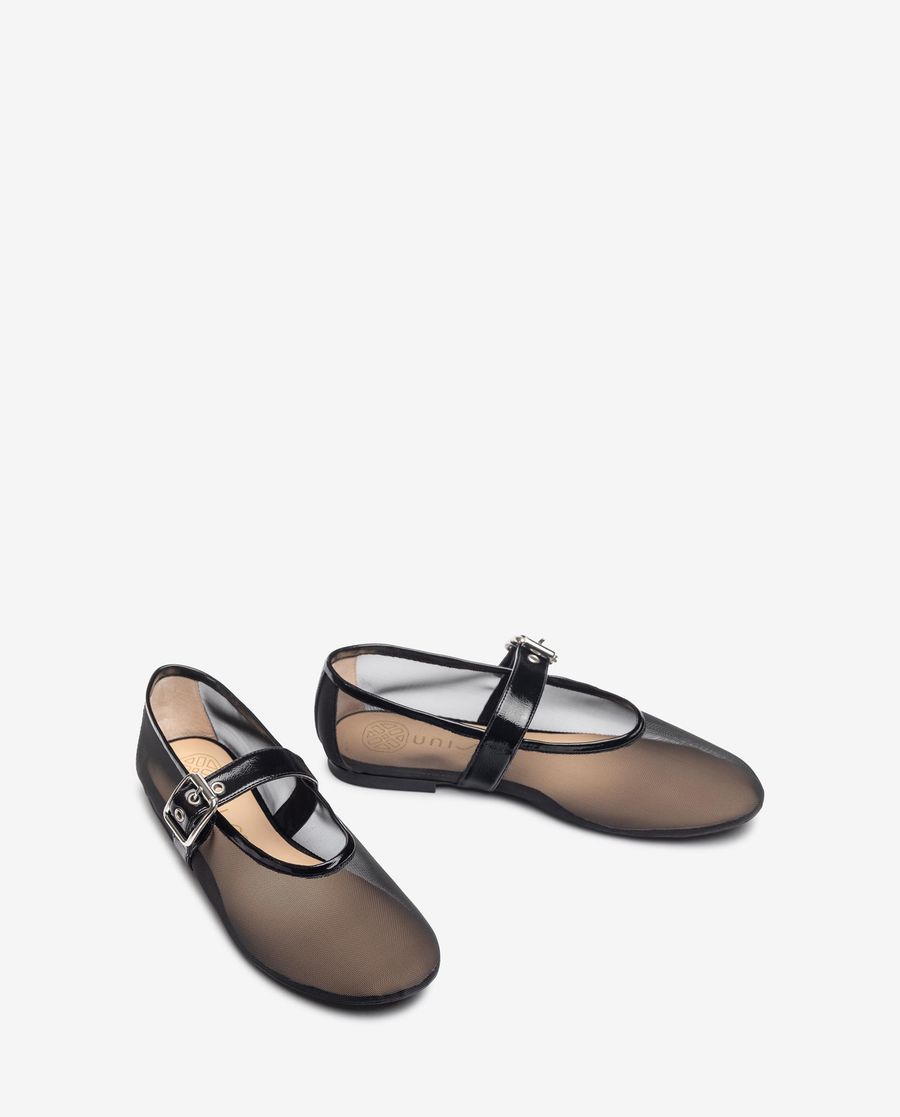 Ballerines Unisa femme en résille - Noir