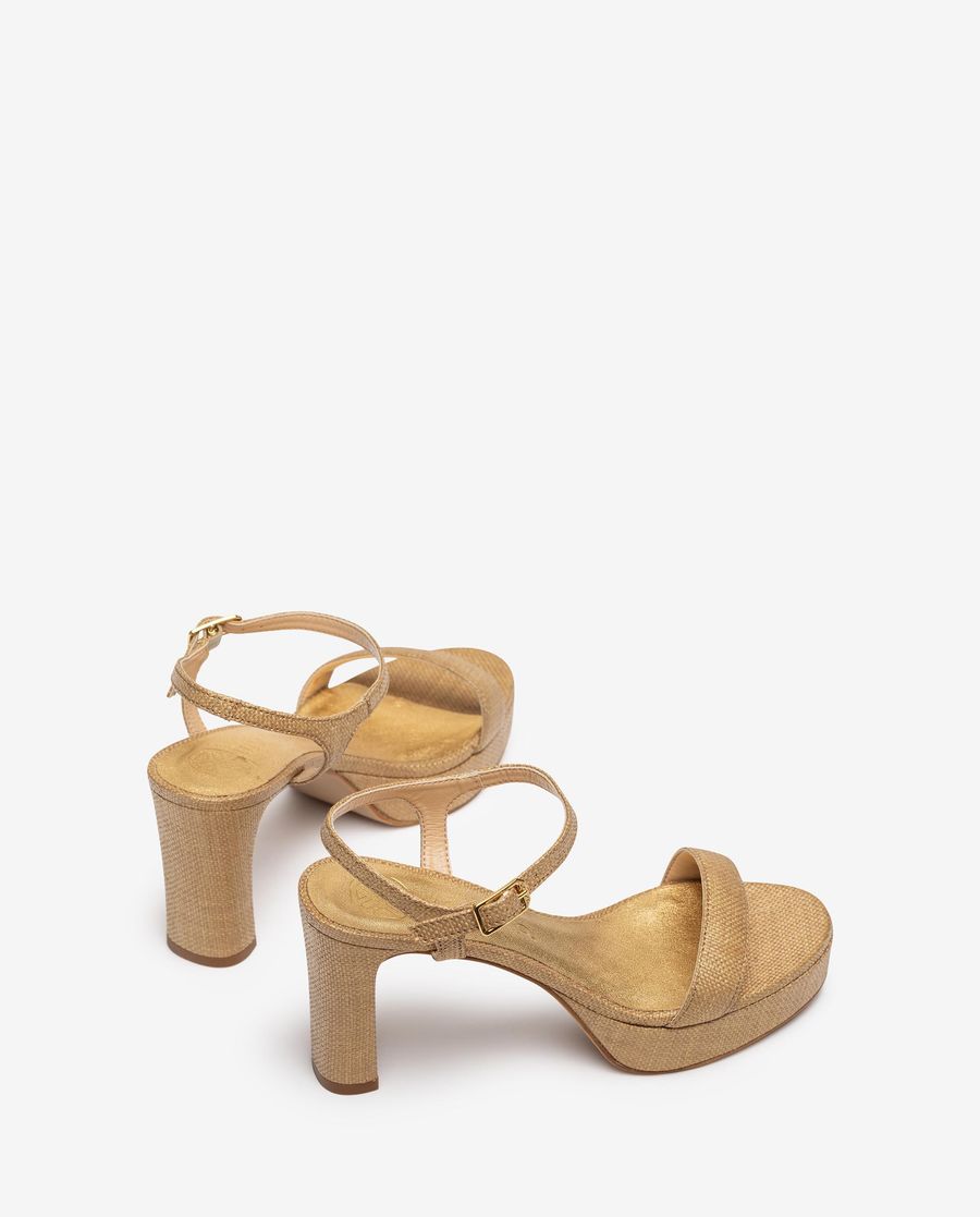 Sandales à talons compensés Unisa pour femme - Marron