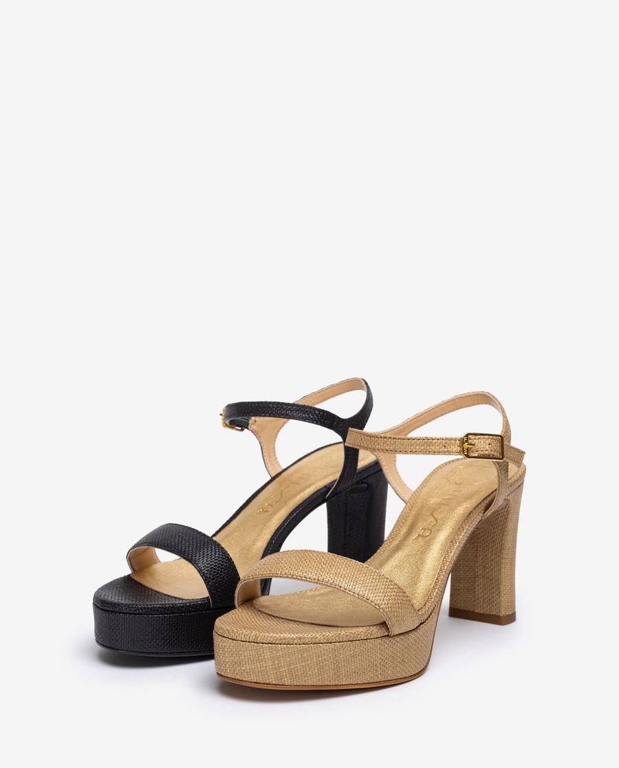 Sandales à talons compensés Unisa pour femme - Marron