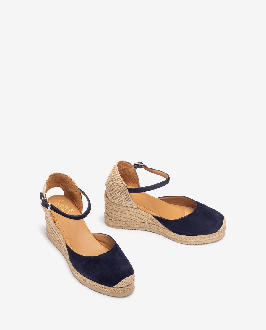Espadrilles à bride arrière en daim Unisa pour femme - Bleu
