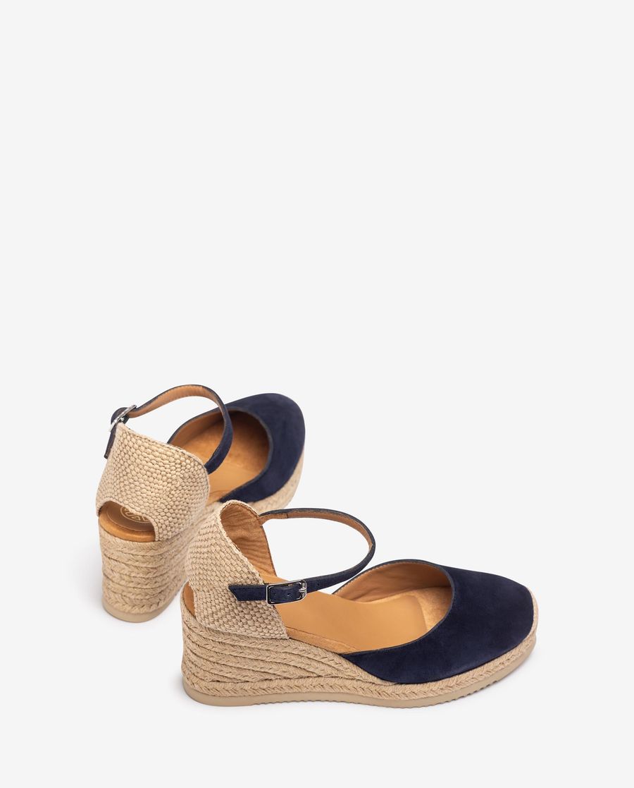 Espadrilles à bride arrière en daim Unisa pour femme - Bleu