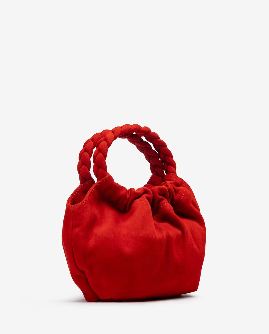 Petit sac à main Unisa avec anses tressées pour femme - Rouge