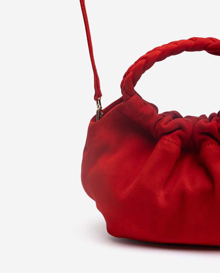 Petit sac à main Unisa avec anses tressées pour femme - Rouge