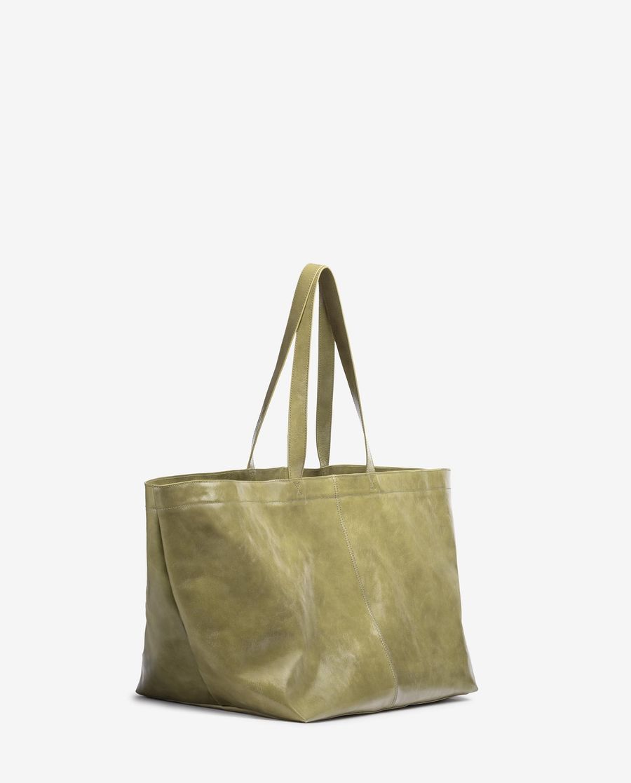 Maxi sac en cuir verni Unisa pour femme - Vert